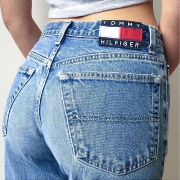 tommy hilfiger mom jeans vintage